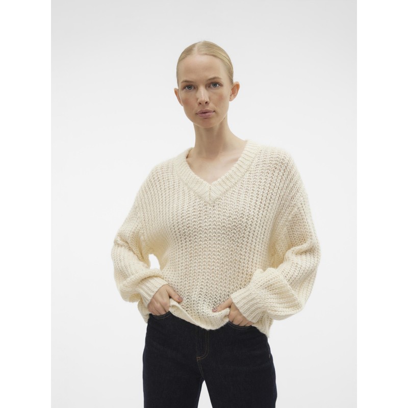 Vero Moda V-Ausschnitt-Pullover »VMTHUNDER LS V-NECK PULLOVER GA BF«