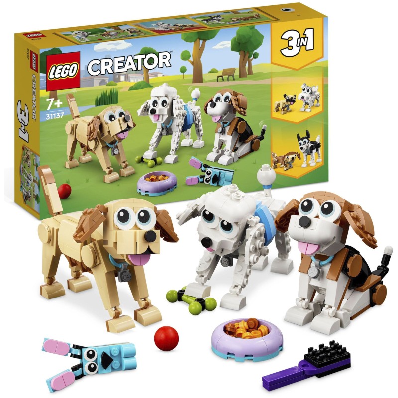 LEGO® Konstruktionsspielsteine »Niedliche Hunde (31137), LEGO® Creator 3in1«, (475 St.)