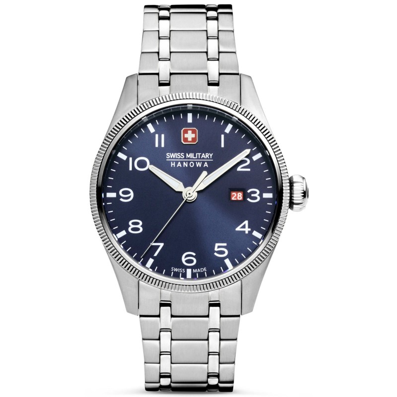 Swiss Military Hanowa Quarzuhr »THUNDERBOLT, SMWGH0000802«, Armbanduhr, Herrenuhr, Schweizer Uhr, Swiss Made, Datum, Saphirgl