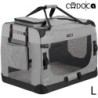 Cadoca® Hundetransportbox Grau L 70x52x52cm