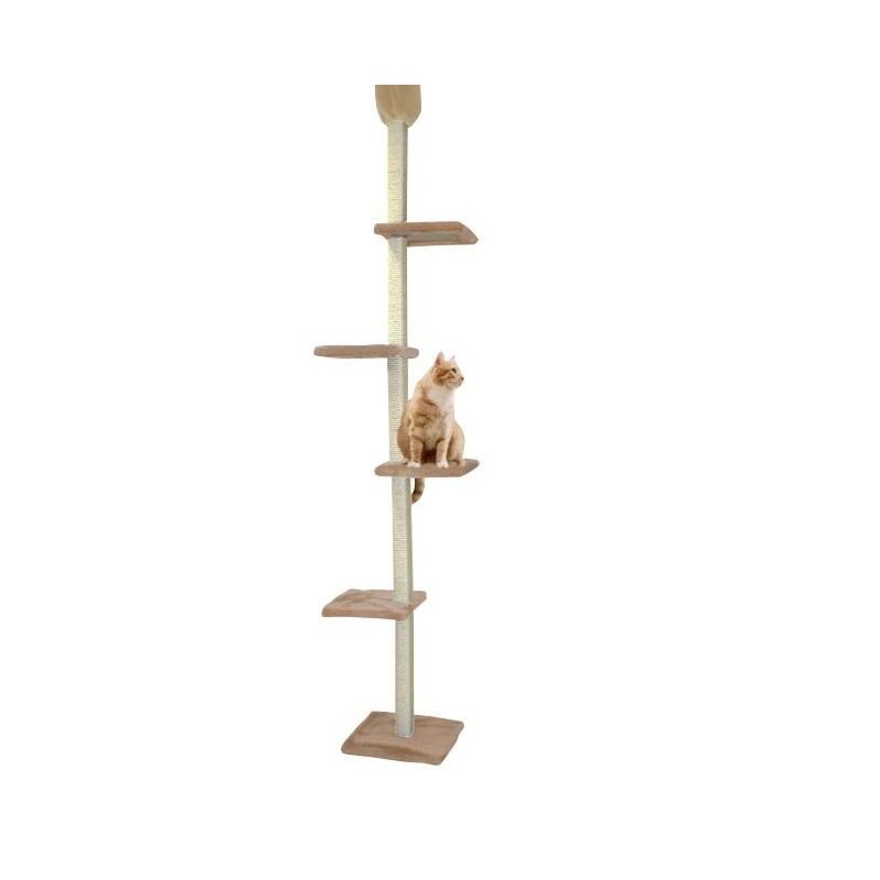 Katzen Kratzbaum raumhoch beige