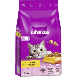 WHISKAS® Trockenfutter Beutel 1+ mit Huhn 3,8kg