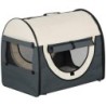 Hundebox Haustierrucksack mit Kissen faltbar Dunkelgrau 70 x 51 x 59 cm