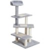 Kletterbaum Katzenbaum Spielbaum Katzenkratzbaum Treppe 5 Schichte Beige Grau 48 x 48 x 99,5 cm (LxB