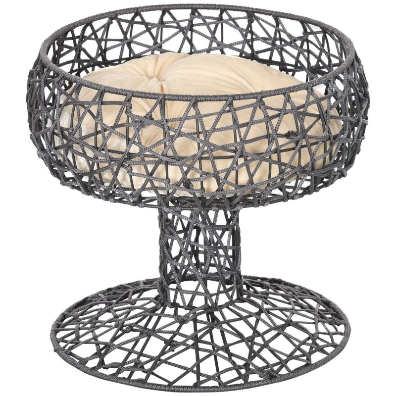 Katzenbett, Katzenhöhle, Erhöhte Katzenhütte in Weinglasform mit Kissen