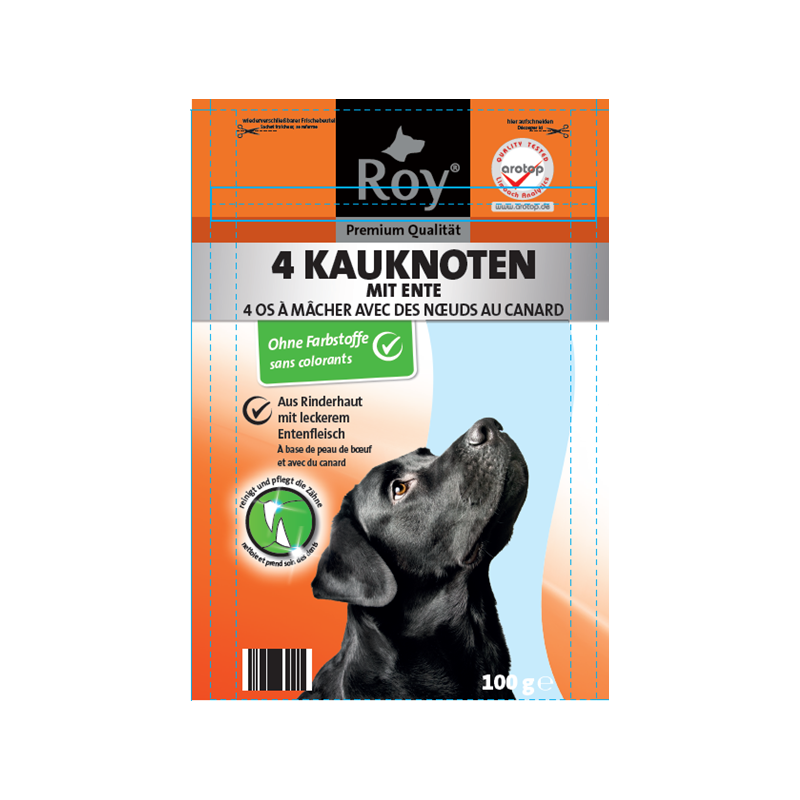 4 Kauknoten mit Ente 10 cm, 100g