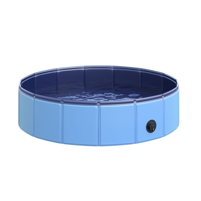 Hundepool Planschbecken Schwimmbecken Schwimmbad Blau Ø80 x H20 cm