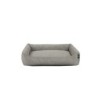 Tierbett Cordstoff fein grau