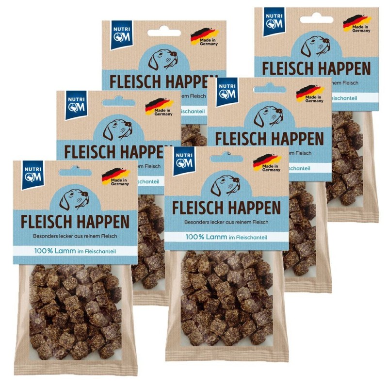 NutriQM Fleisch Happen Lamm 100g - 6er Set