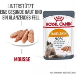 Royal Canin Hair & Skin Mousse 12x85g - 1.020 g