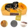 DD-04BRS Luxus Hundebett Katzenbett braun Gr. S 50x40cm mit Memoryschaum Matratze