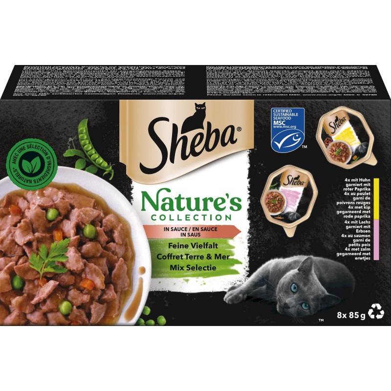 Sheba Frischebeutel Nature's Collection in Sauce Feine Vielfalt 8x85g - 680 g