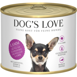 DOG'S LOVE Hunde Nassfutter ADULT LAMM - 200 g