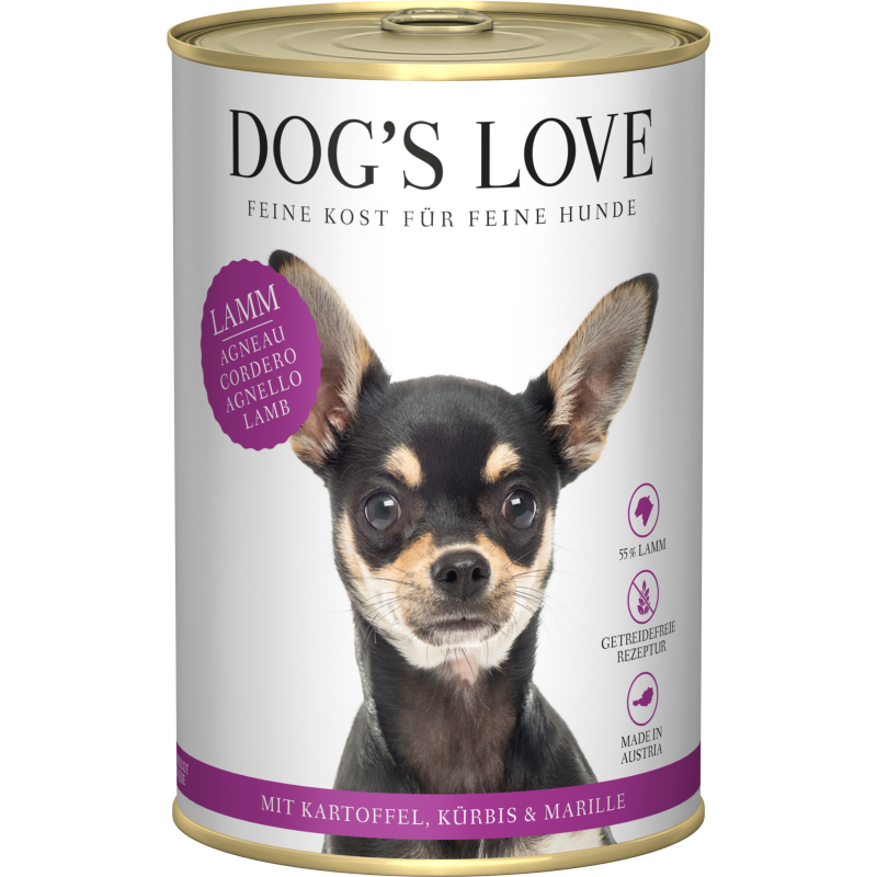 DOG'S LOVE Hunde Nassfutter ADULT LAMM - 400 g