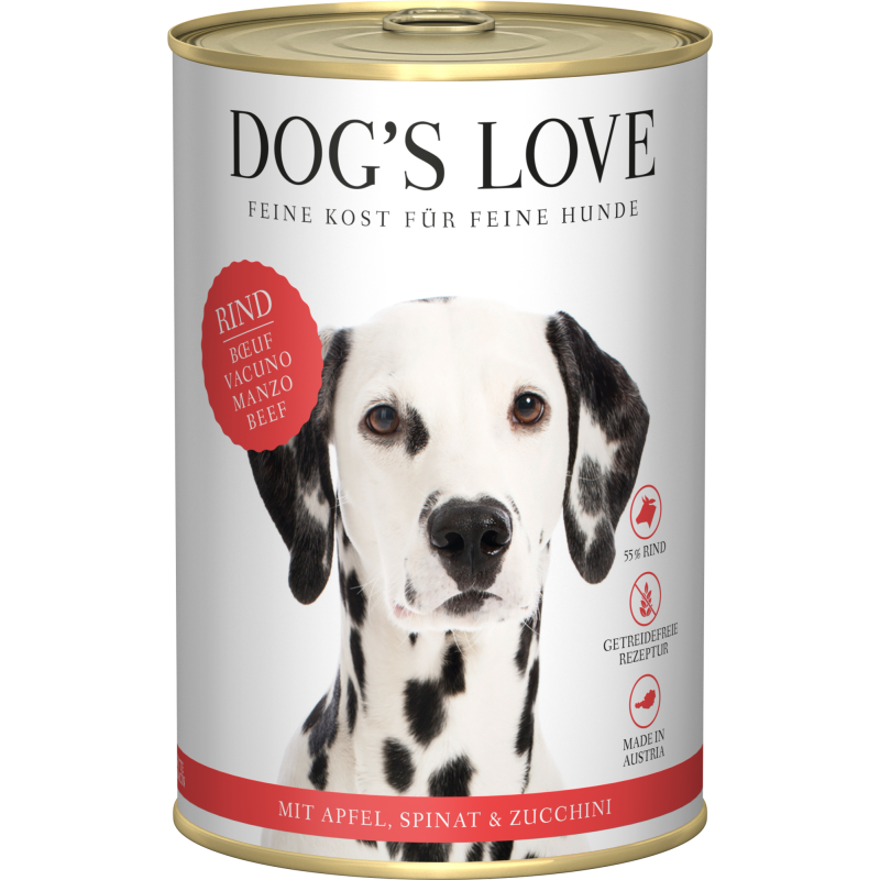 DOG'S LOVE Hunde Nassfutter ADULT RIND - 400 g