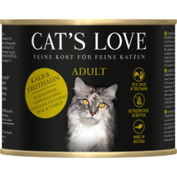 CAT's LOVE Katzen Nassfutter ADULT MIX KALB & TRUTHAHN  - 200 g