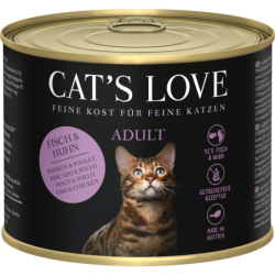 CAT's LOVE Katzen Nassfutter ADULT FISCH & HUHN - 200 g