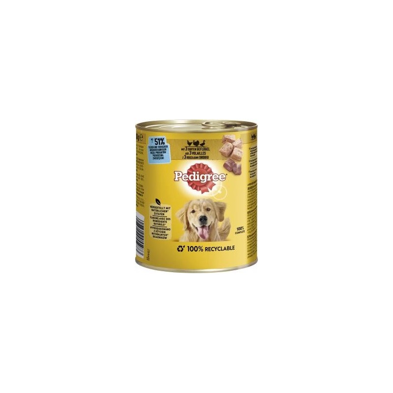 Pedigree Pastete mit 3 Sorten Geflügel