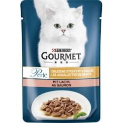 Purina Gourmet Perle Erlesene Streifen in Sauce mit Lachs