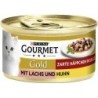 Purina Gourmet Gold Zarte Häppchen in Sauce mit Lachs & Huhn