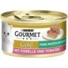 Purina Gourmet Gold Feine Pastete mit Gemüse mit Forelle & Tomaten