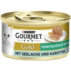 Purina Gourmet Gold Feine Pastete mit Gemüse mit Seelachs & Karotten