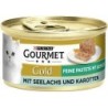 Purina Gourmet Gold Feine Pastete mit Gemüse mit Seelachs & Karotten