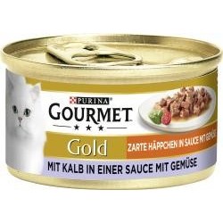 Purina Gourmet Gold Zarte Häppchen in Sauce mit Gemüse mit Kalb