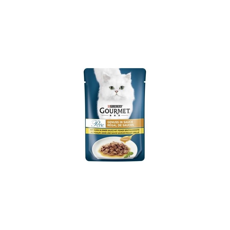 Purina Gourmet Perle Genuss in Sauce mit Huhn in einer Sauce mit feiner Brathuhnnote