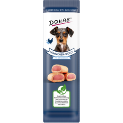 Dokas Hühnchen-Rolle mit Ente für Hunde - 10 g