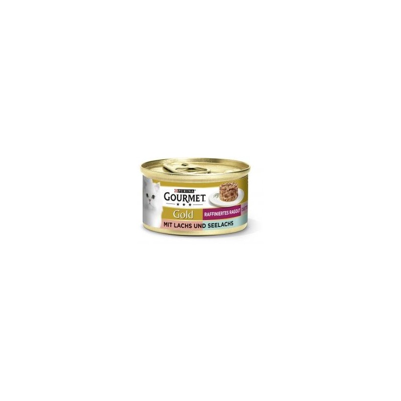 Purina Gourmet Gold raffiniertes Ragout Duett mit Lachs und Seelachs