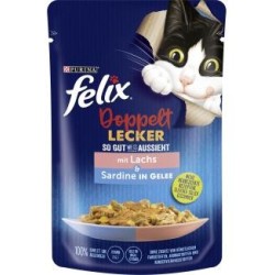 Felix Doppelt lecker So gut wie es aussieht mit Lachs & Sardine in Gelee