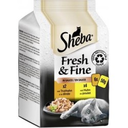 Sheba Fresh & Fine in Sauce mit Huhn und mit Truthahn