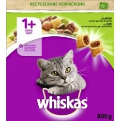 Whiskas 1+ lecker gefüllte Knackkits mit Lamm