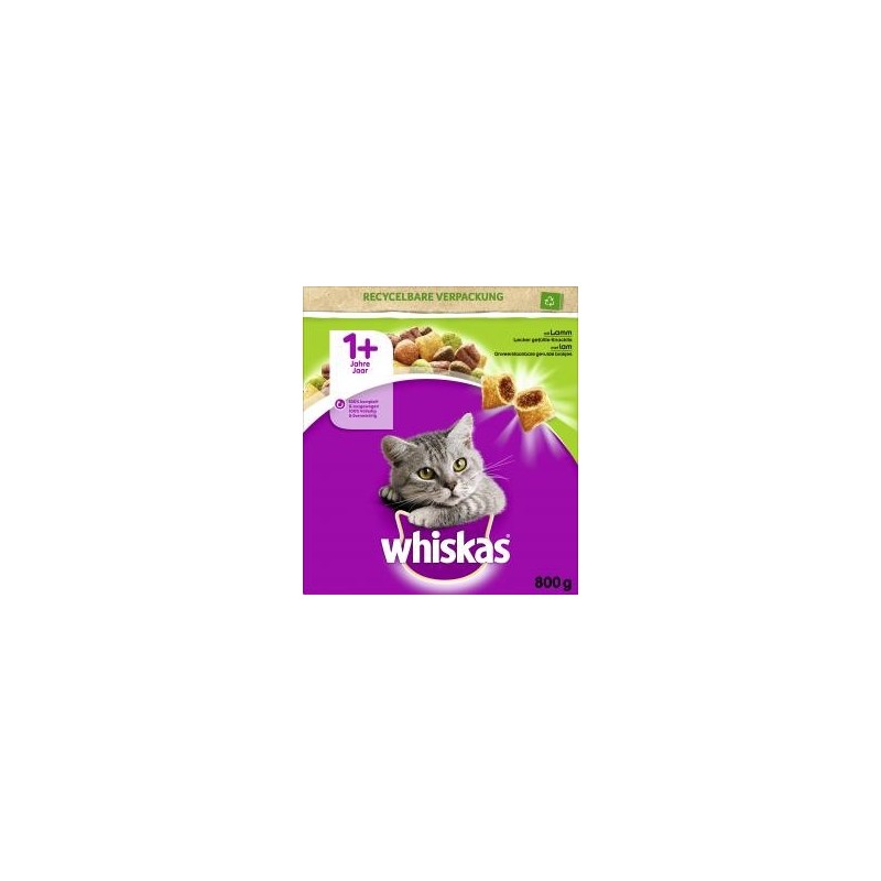 Whiskas 1+ lecker gefüllte Knackkits mit Lamm