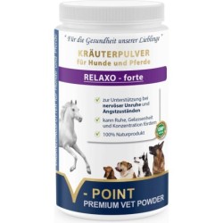 V-POINT RELAX forte - Premium Kräuterpulver für Hunde und Pferde - 500 g