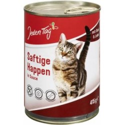 Jeden Tag Katze Saftige Happen in Sauce mit Rind & Leber