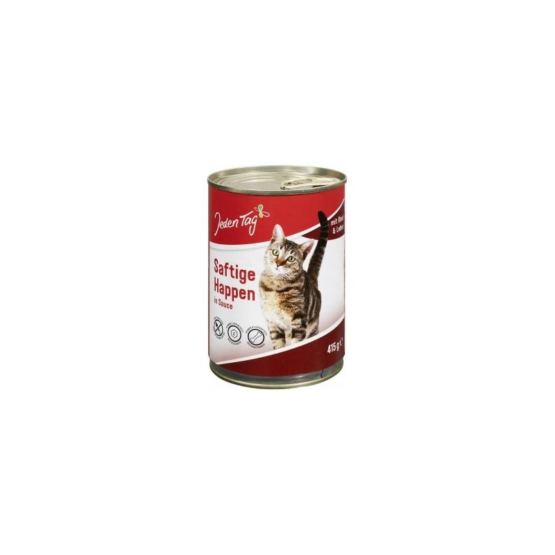 Jeden Tag Katze Saftige Happen in Sauce mit Rind & Leber