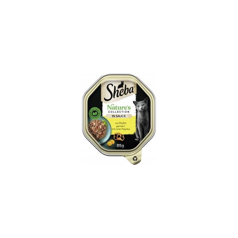 Sheba Nature's Collection in Sauce mit Huhn garniert mit roter Paprika