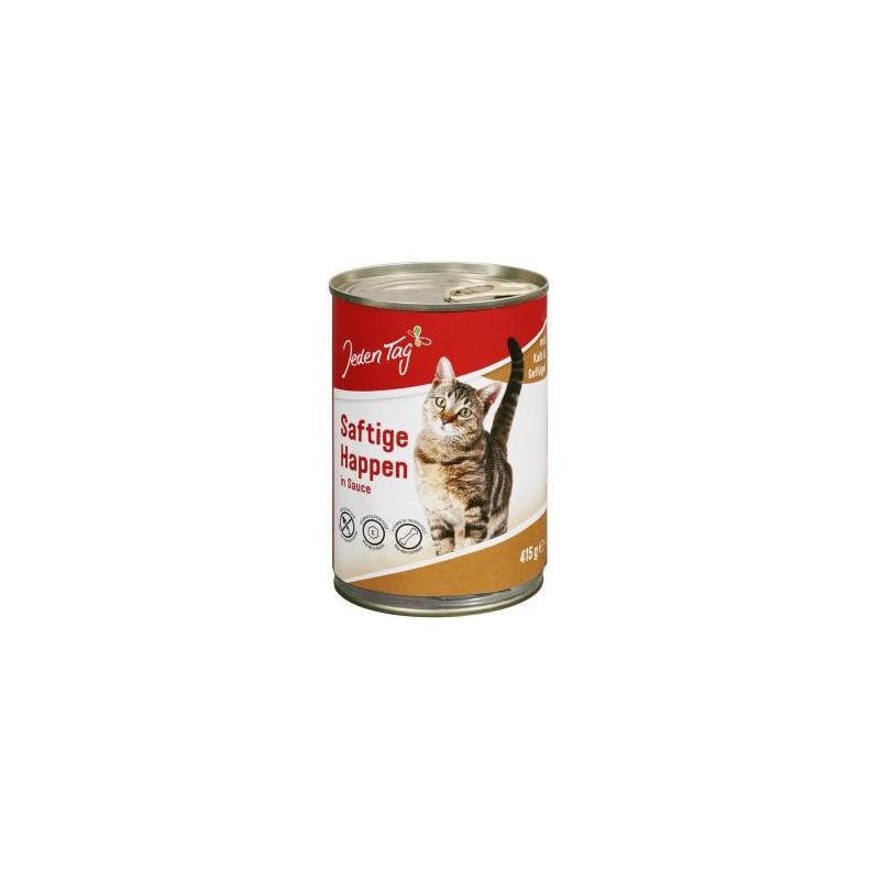 Jeden Tag Katze Saftige Happen in Sauce mit Kalb & Geflügel