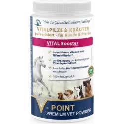 V-POINT VITAMIN Booster - Vitalpilz- und Premium Kräuterpulver für Hunde und Pferde - 500 g