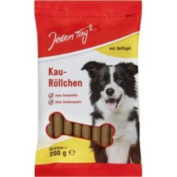 Jeden Tag Hund Kauröllchen mit Geflügel