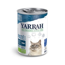 Yarrah Bio Paté Katzenfutter - Dosen - Fish mit Spirulina und Meeresalgen - 12 x 400 g