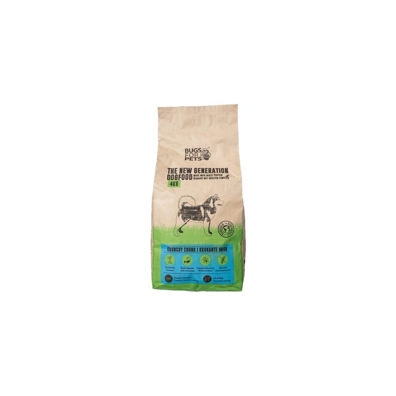 BugsforPets Knusprige Brocken Hundefutter - 4 kg