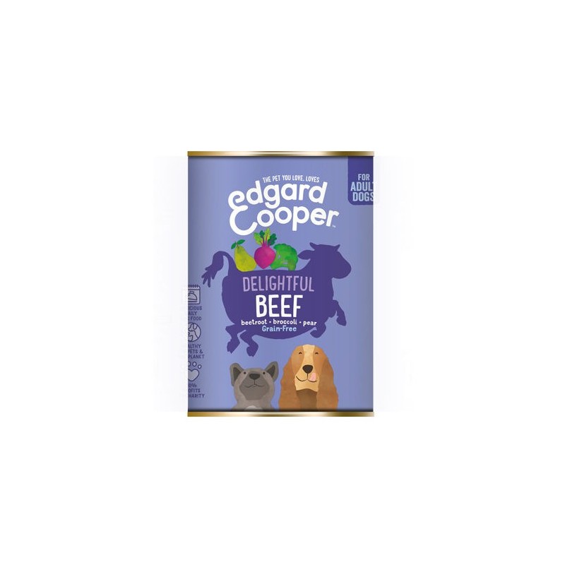 Edgard & Cooper Adult Hundefutter - Dosen - Rindfleisch - 6 x 400 g