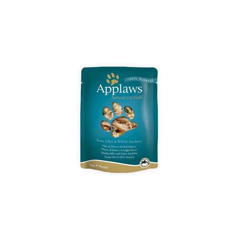 Applaws in Broth Katzenfutter - Frischebeutel - Fillet & Anchovy - 12 x 70 g