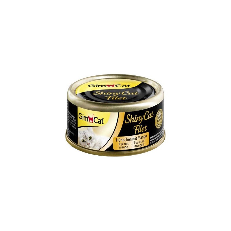 GimCat ShinyCat Filet Katzenfutter - Dosen - Thunfisch & Kürbis - 24 x 70 g