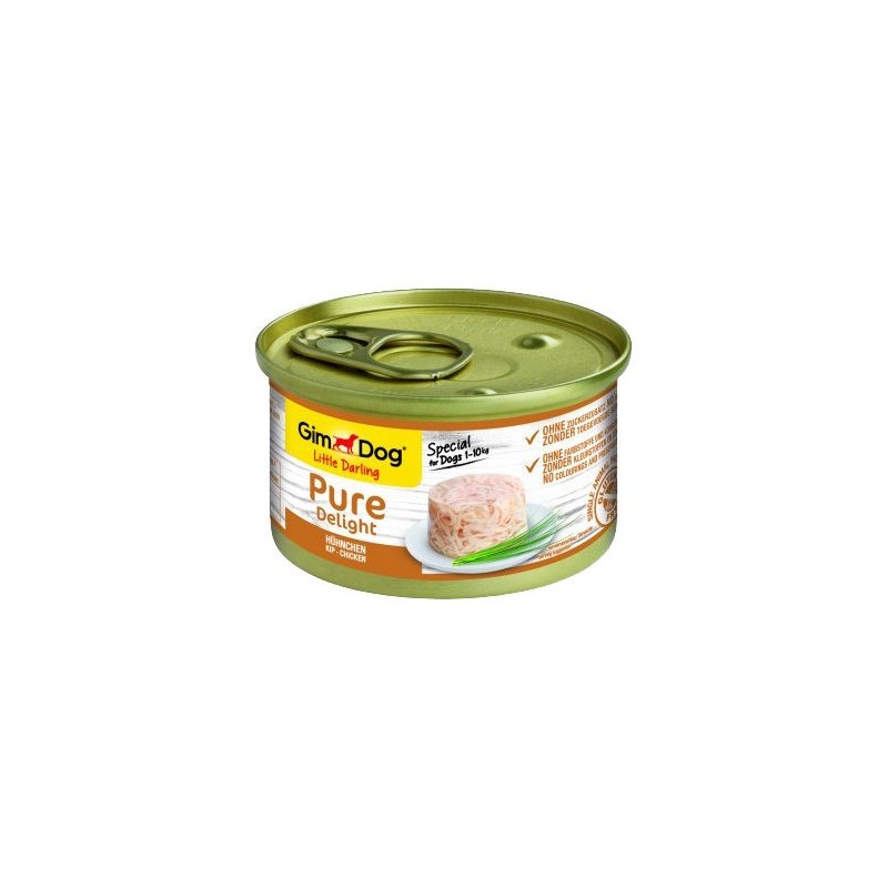 GimDog Pure Delight Hundefutter - Dosen - Huhn - 12 x 85 g