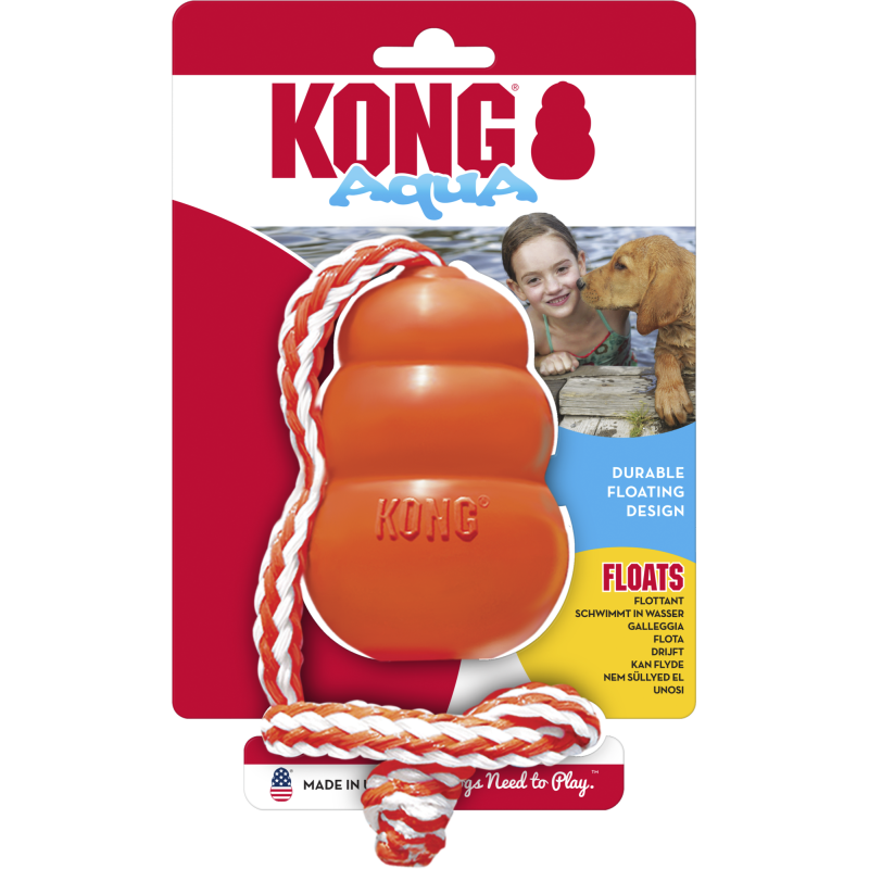 Hundespielzeug KONG Aqua orange - M