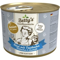 Betty's Landhausküche Senior Rind mit Truthahn, Möhrchen & Lachsöl - 200 g